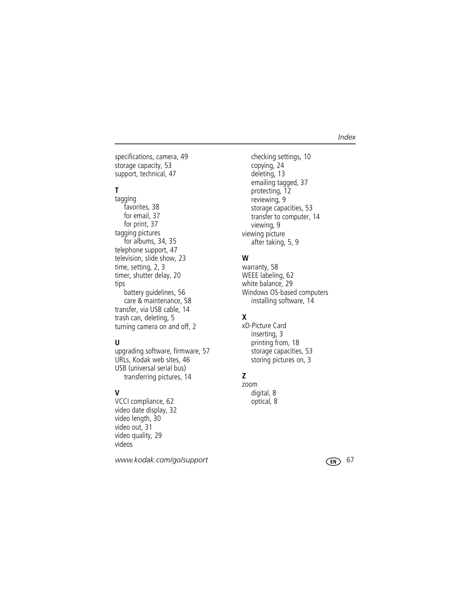 Kodak CD43 User Manual | Page 73 / 73