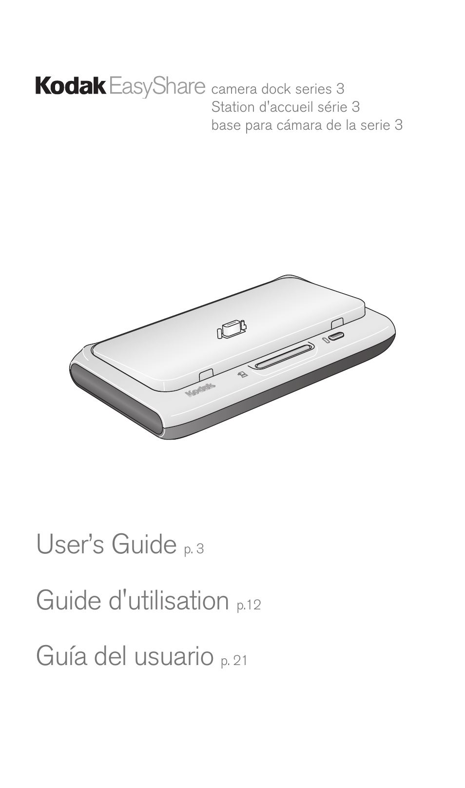 Kodak Camera Dock Series 3 User Manual | 32 pages