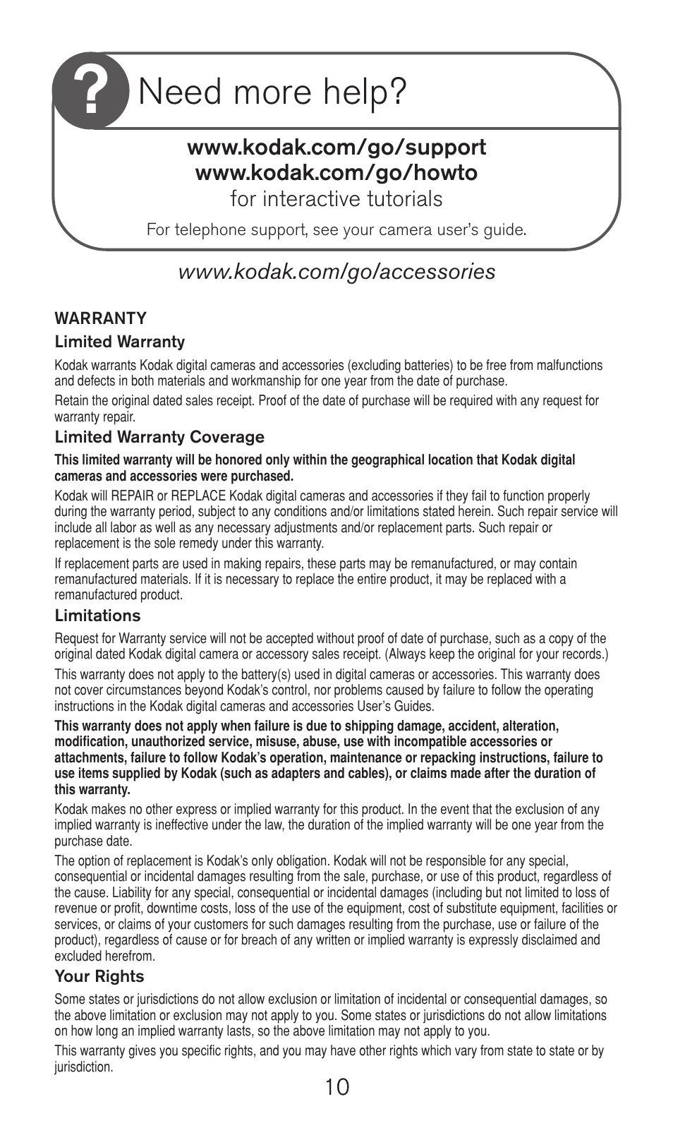 Need more help | Kodak Camera Dock Series 3 User Manual | Page 10 / 32