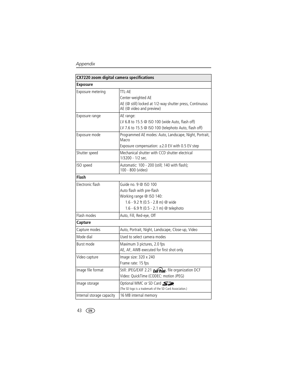 Kodak CX7220 User Manual | Page 50 / 60