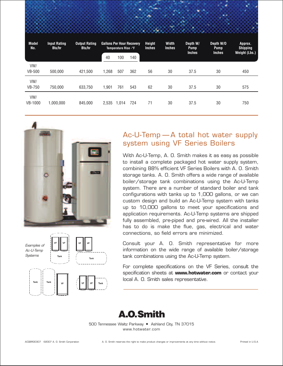 A.O. Smith VF Series User Manual | Page 6 / 6