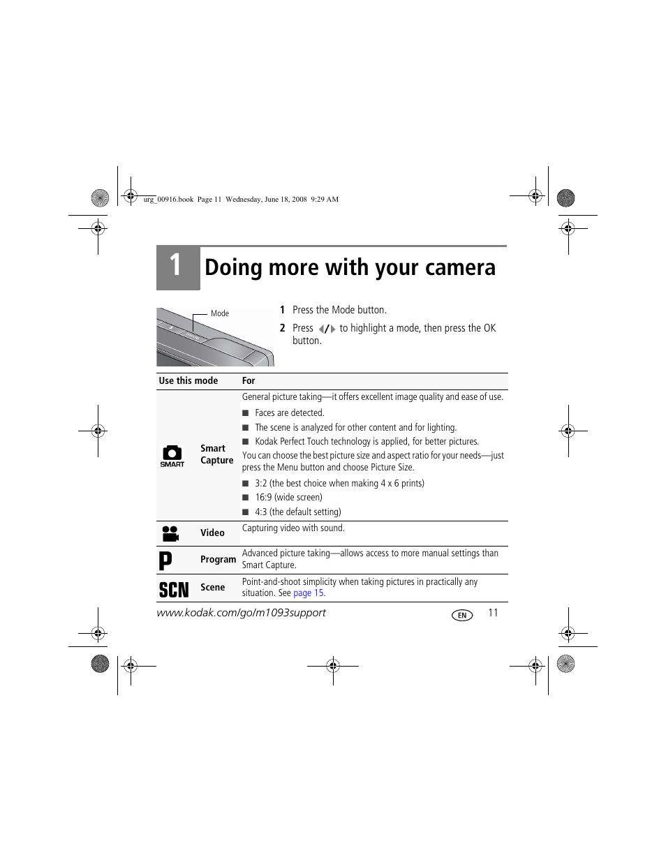 Doing more with your camera | Kodak M1093 IS User Manual | Page 11 / 28
