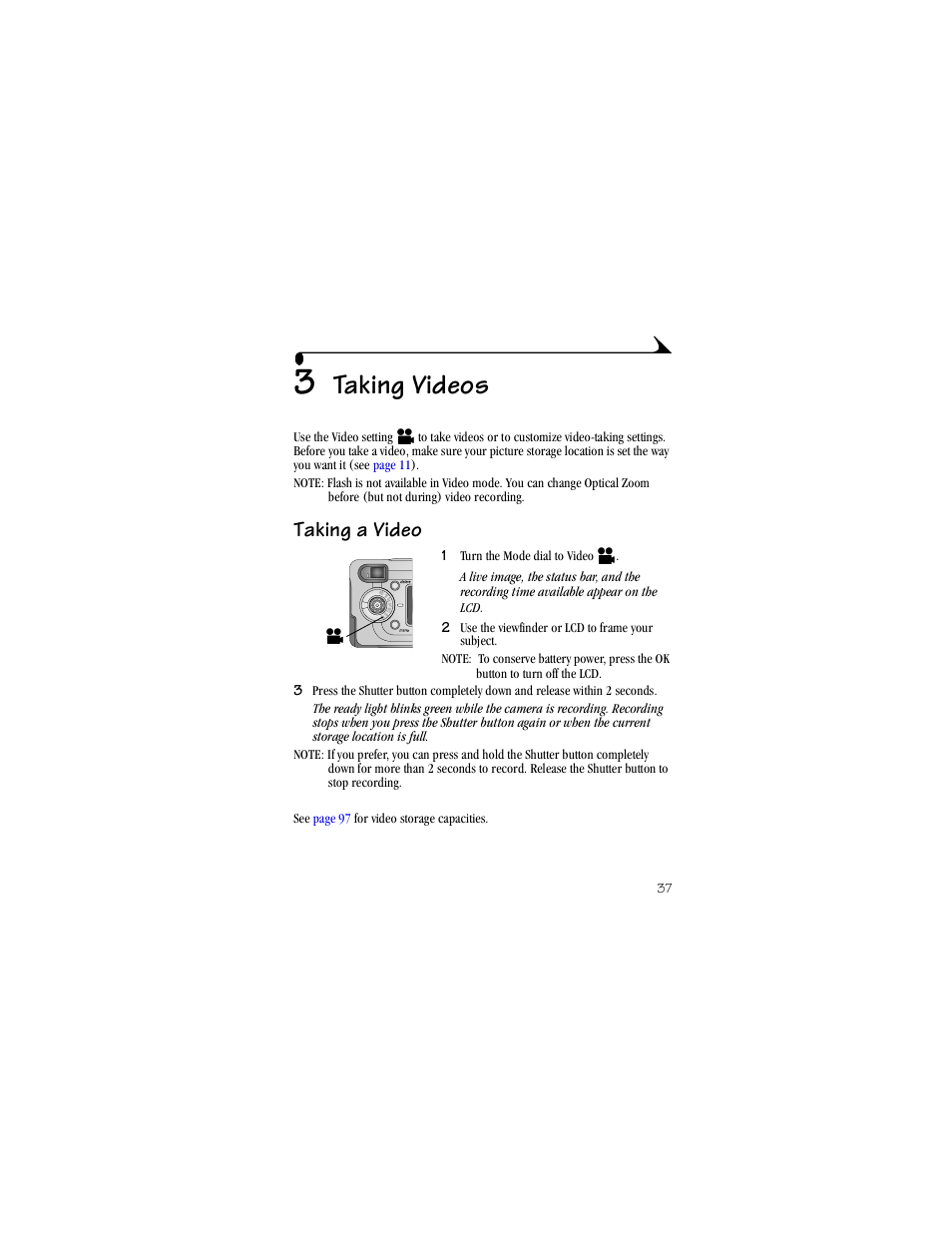 3 taking videos, Taking a video, Taking videos | Kodak LS443 User Manual | Page 49 / 122