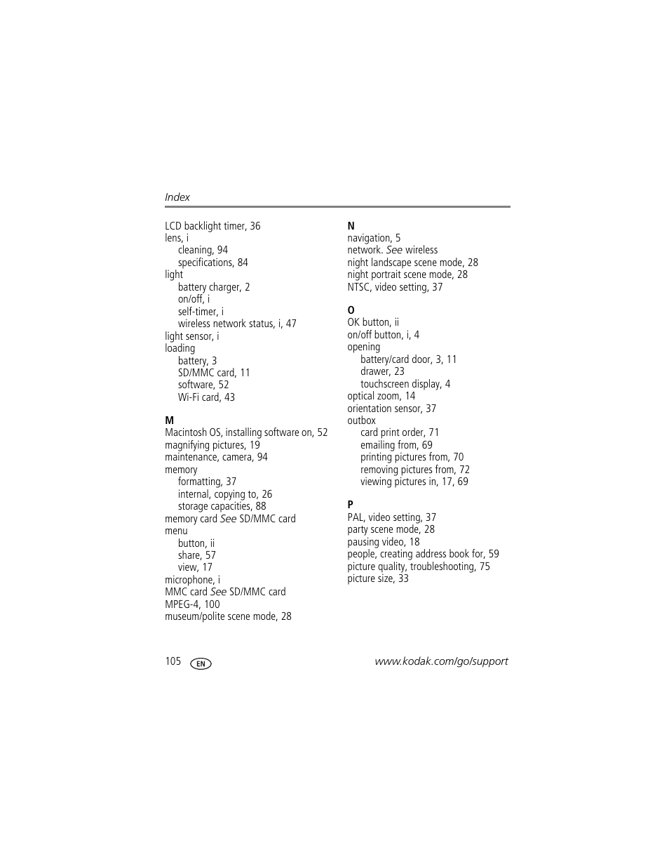 Kodak 4 MP User Manual | Page 112 / 118