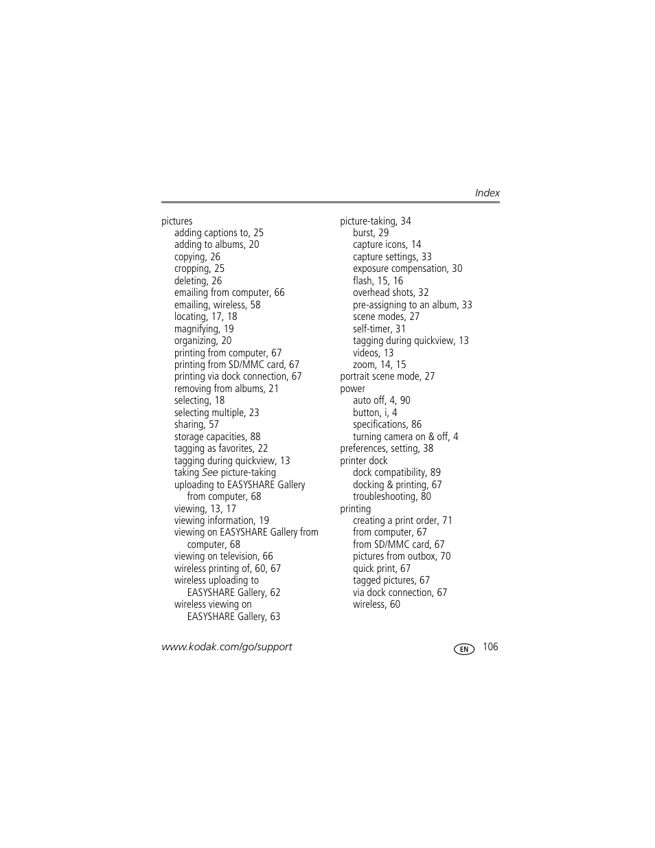 Kodak 4 MP User Manual | Page 113 / 118