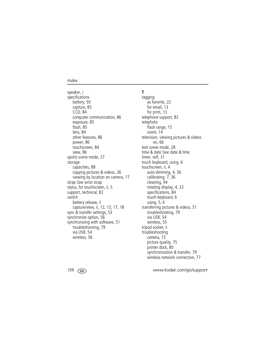 Kodak 4 MP User Manual | Page 116 / 118