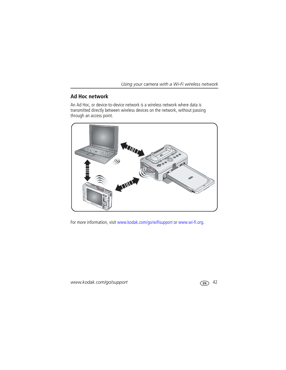 Ad hoc network | Kodak 4 MP User Manual | Page 49 / 118