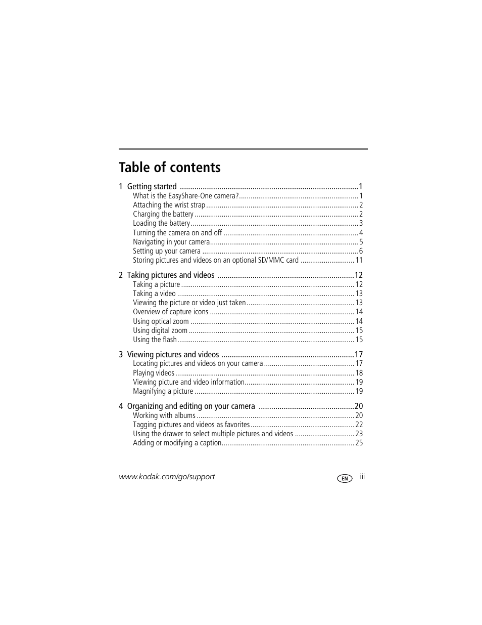 Kodak 4 MP User Manual | Page 5 / 118