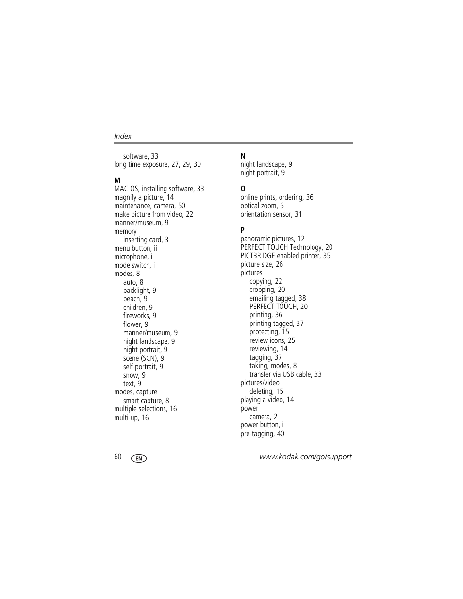 Kodak M380 User Manual | Page 66 / 69