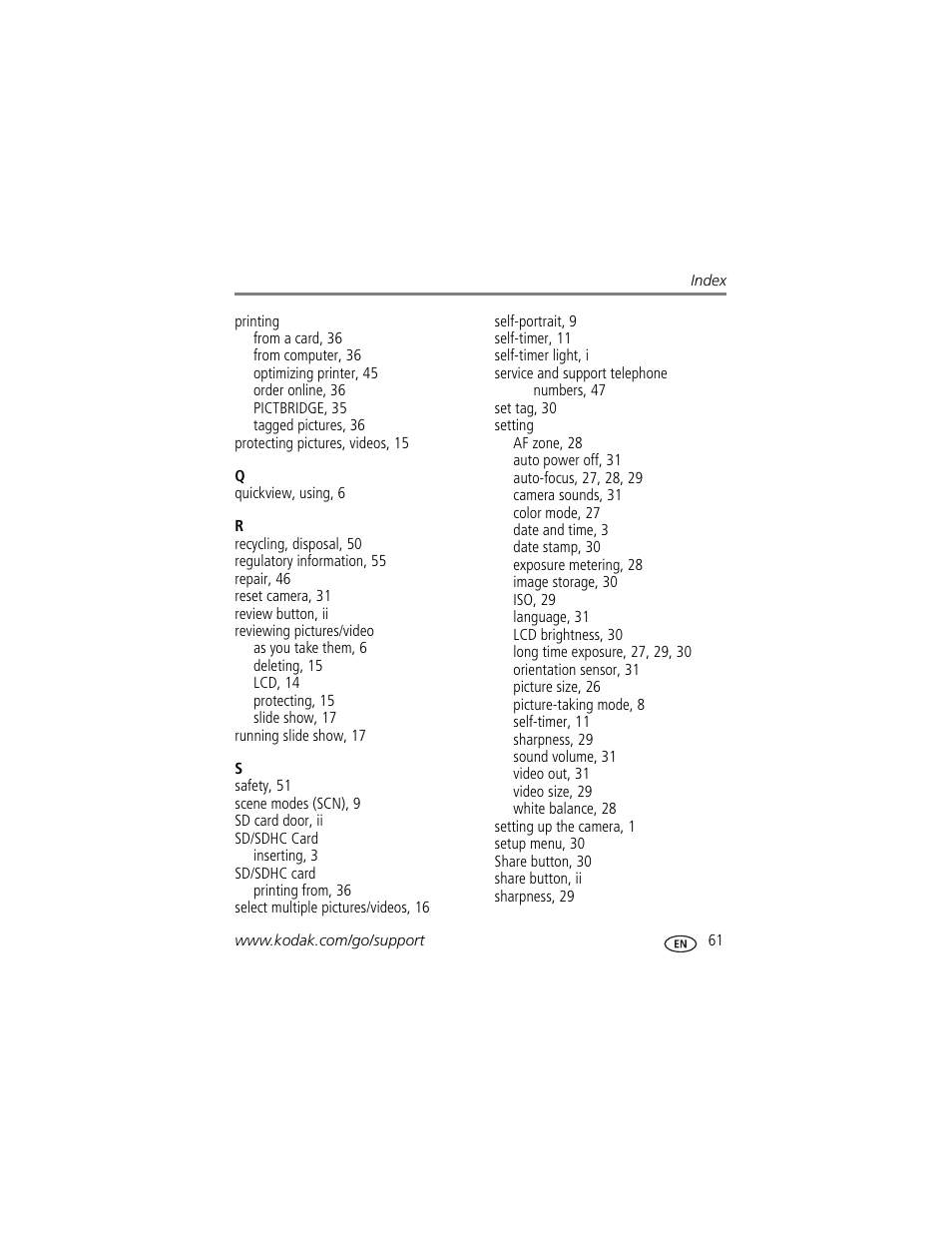 Kodak M380 User Manual | Page 67 / 69