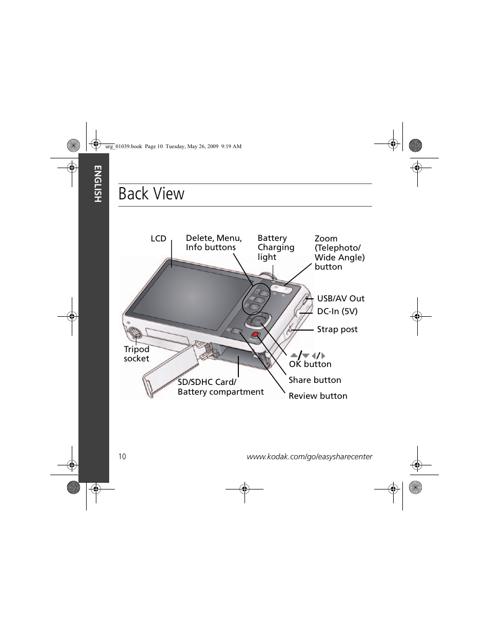 Back view | Kodak M381 User Manual | Page 10 / 23
