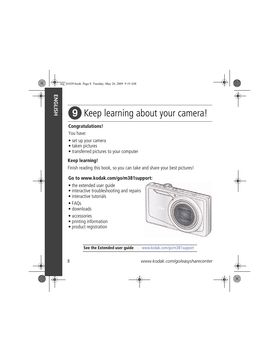 Keep learning about your camera | Kodak M381 User Manual | Page 8 / 23