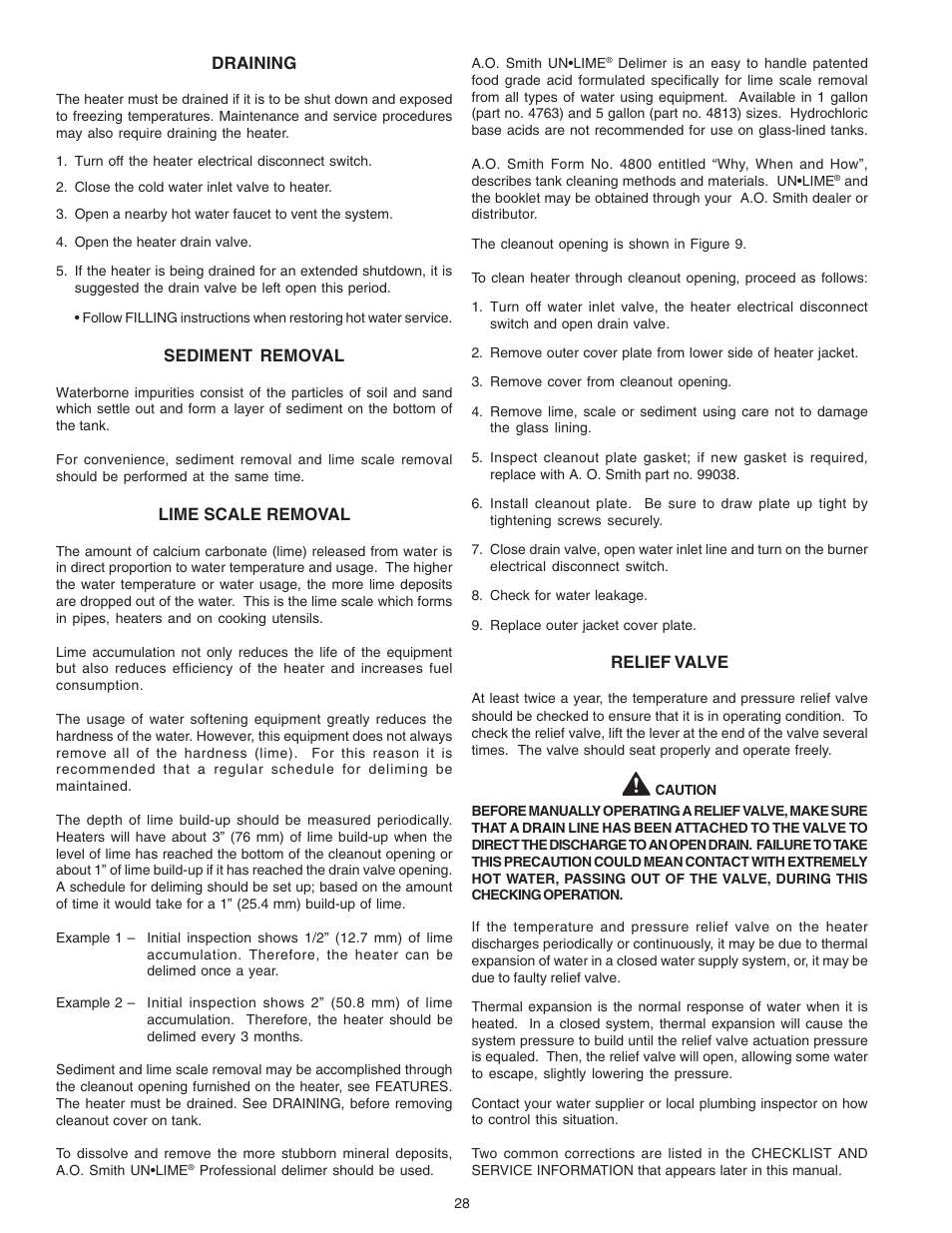 A.O. Smith 650A User Manual | Page 28 / 36