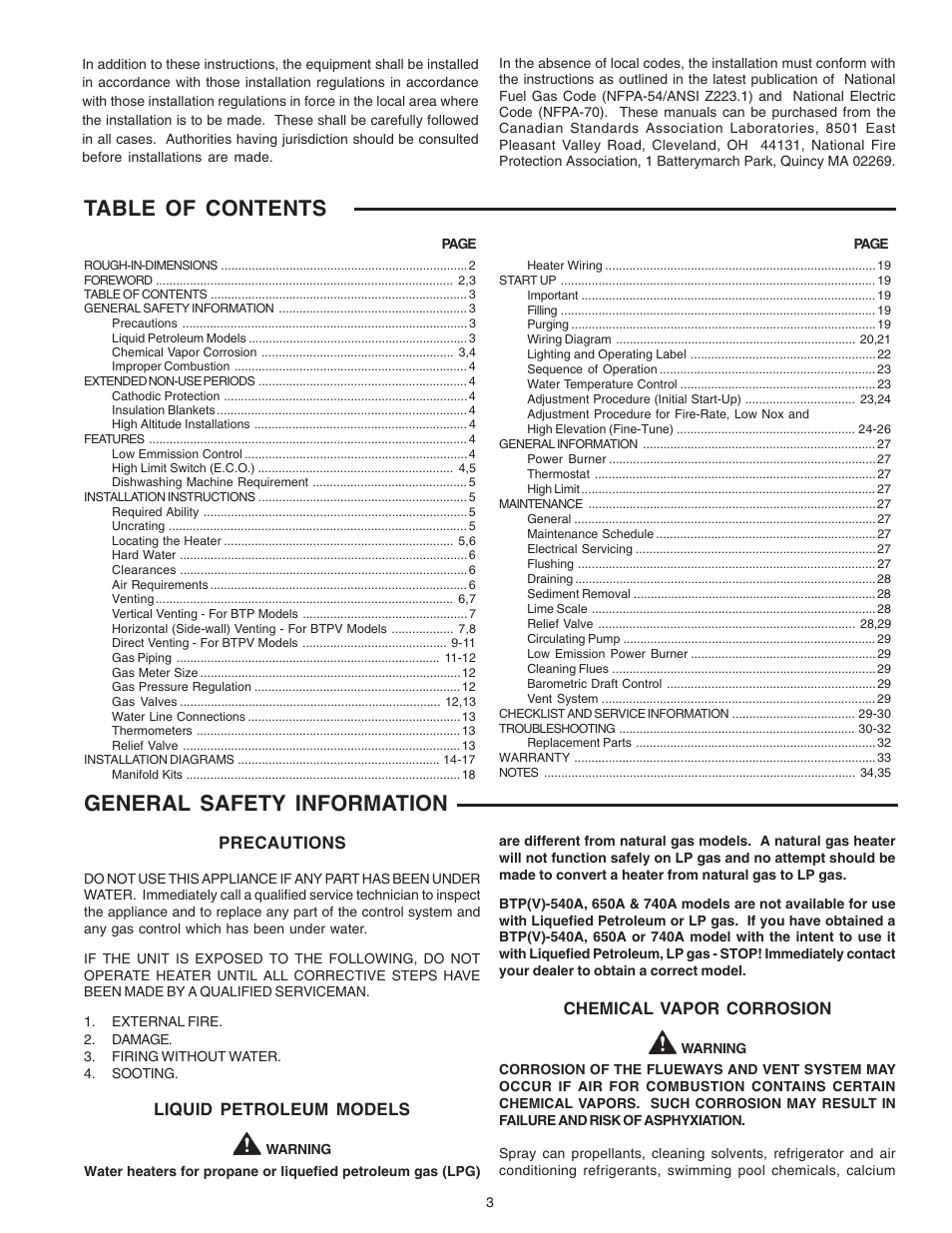 A.O. Smith 650A User Manual | Page 3 / 36