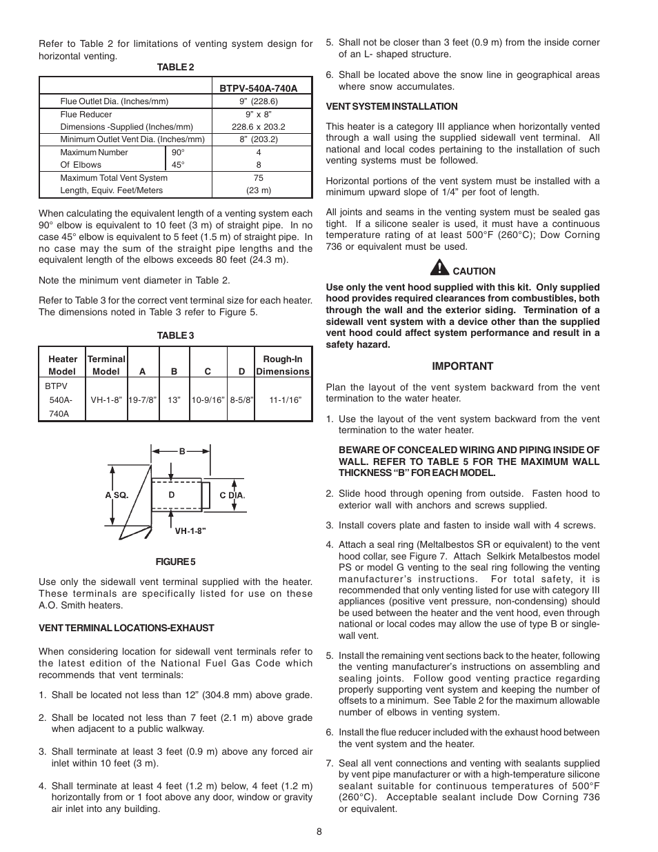 A.O. Smith 650A User Manual | Page 8 / 36