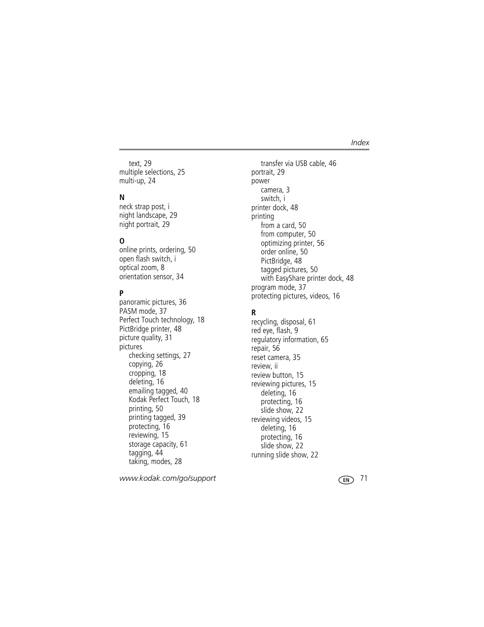 Kodak ZD710 User Manual | Page 77 / 79