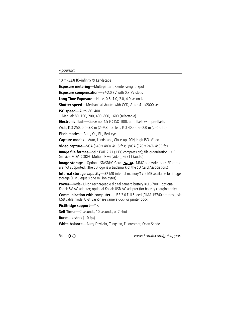 Kodak M1073 IS User Manual | Page 60 / 74