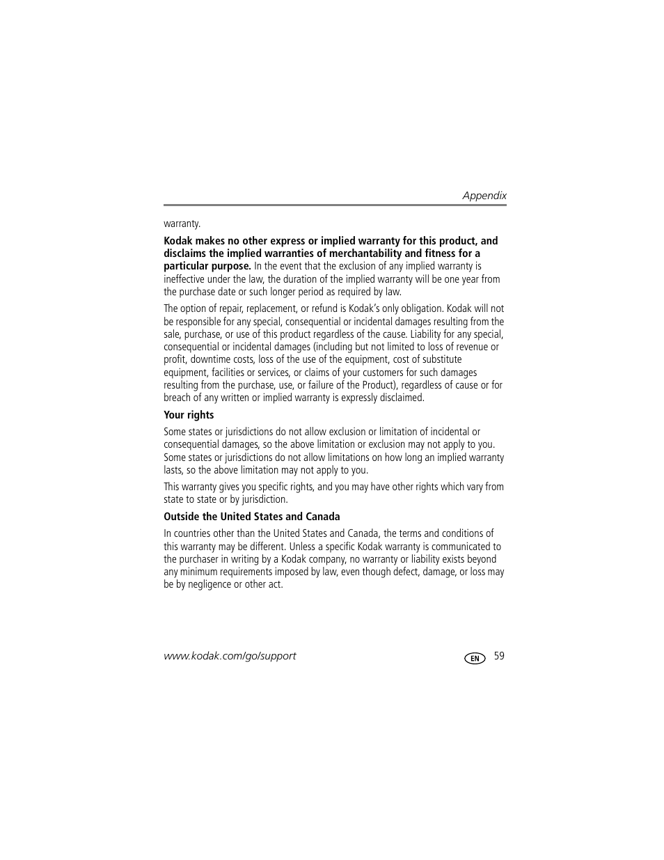 Kodak M1073 IS User Manual | Page 65 / 74