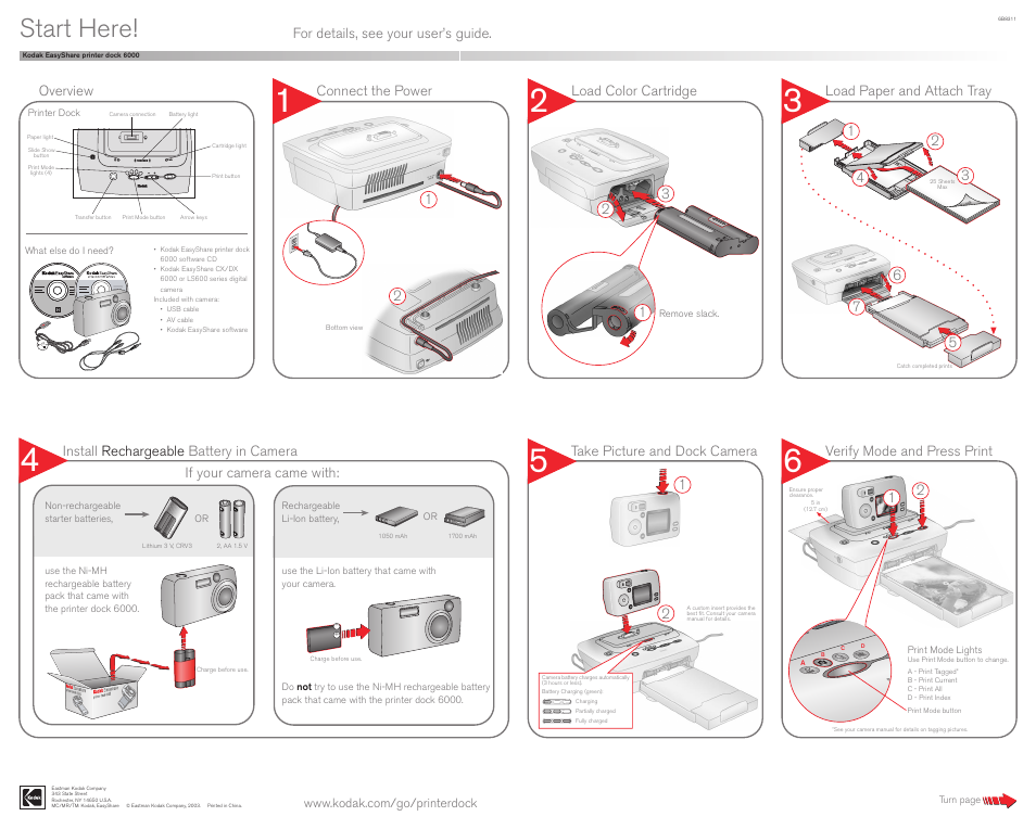 Kodak 6000 User Manual | 2 pages