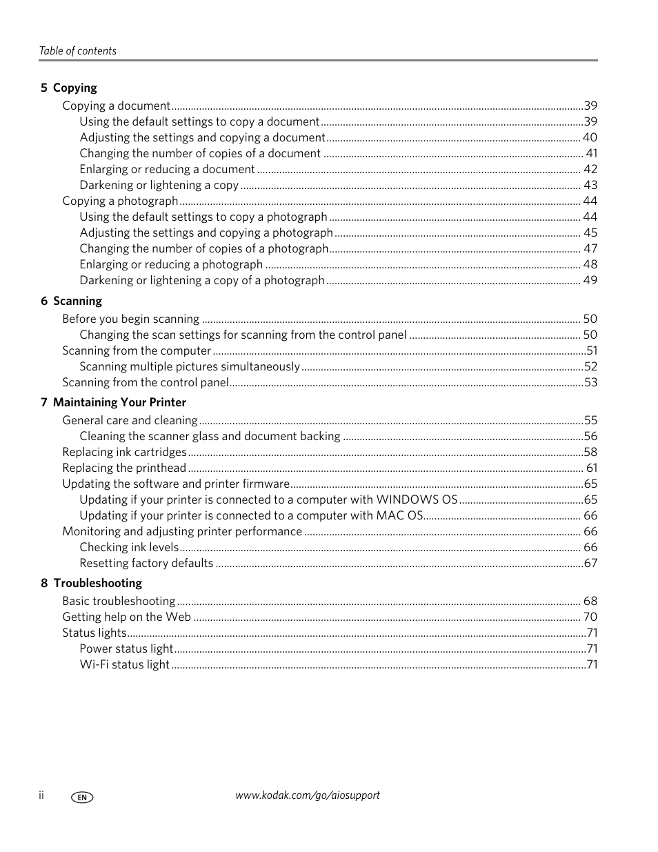 Kodak ESP 7250 User Manual | Page 4 / 95