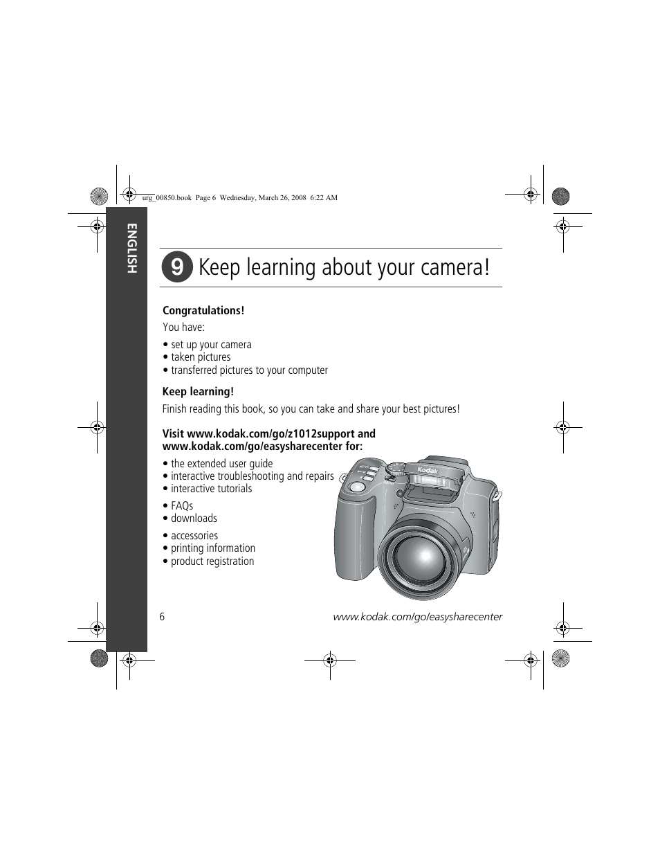 Keep learning about your camera | Kodak Z1012 IS User Manual | Page 6 / 28