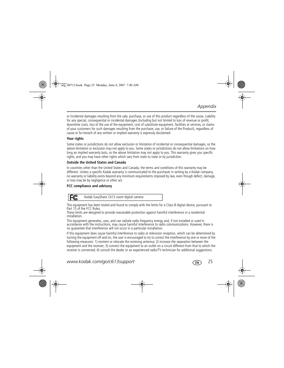 Kodak C613 User Manual | Page 25 / 27