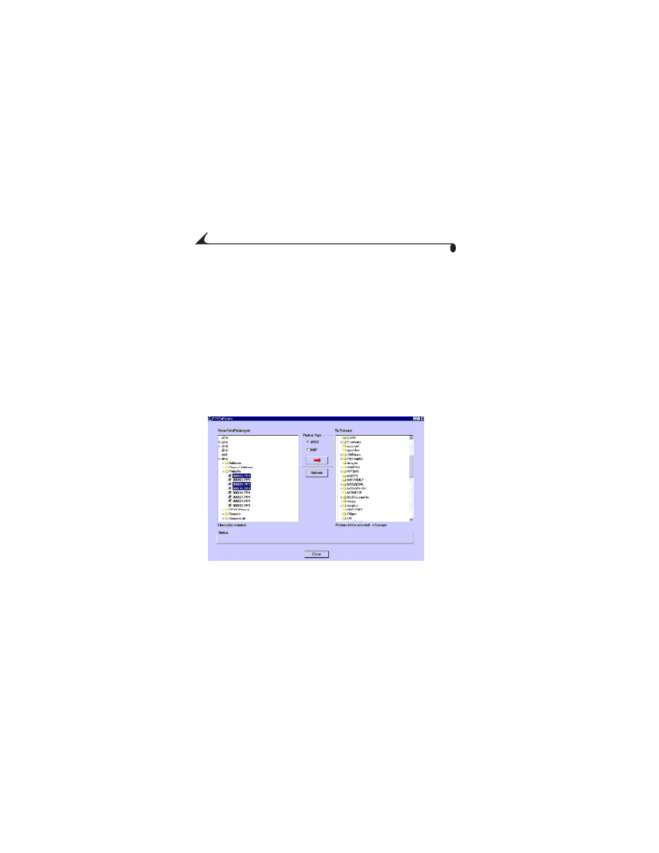 Using a computer to access pictures on the card, Converting ppx pictures on a pc | Kodak PALM m500 User Manual | Page 38 / 56