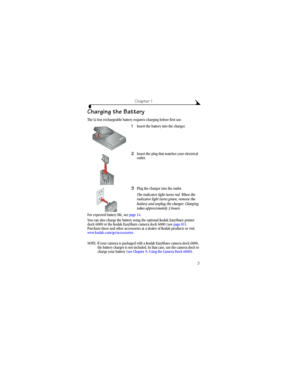Charging the battery | Kodak DX6490 User Manual | Page 15 / 142
