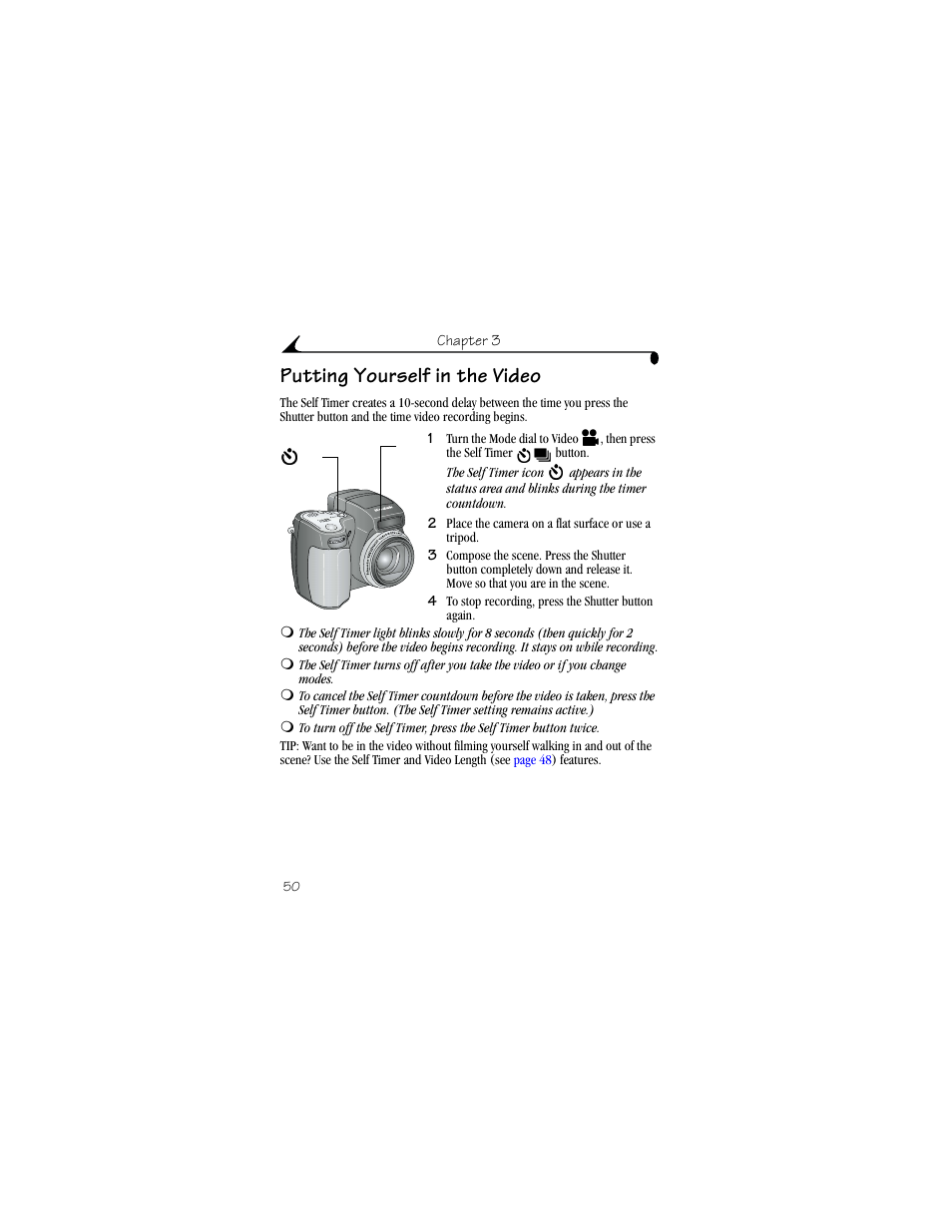 Putting yourself in the video | Kodak DX6490 User Manual | Page 62 / 142