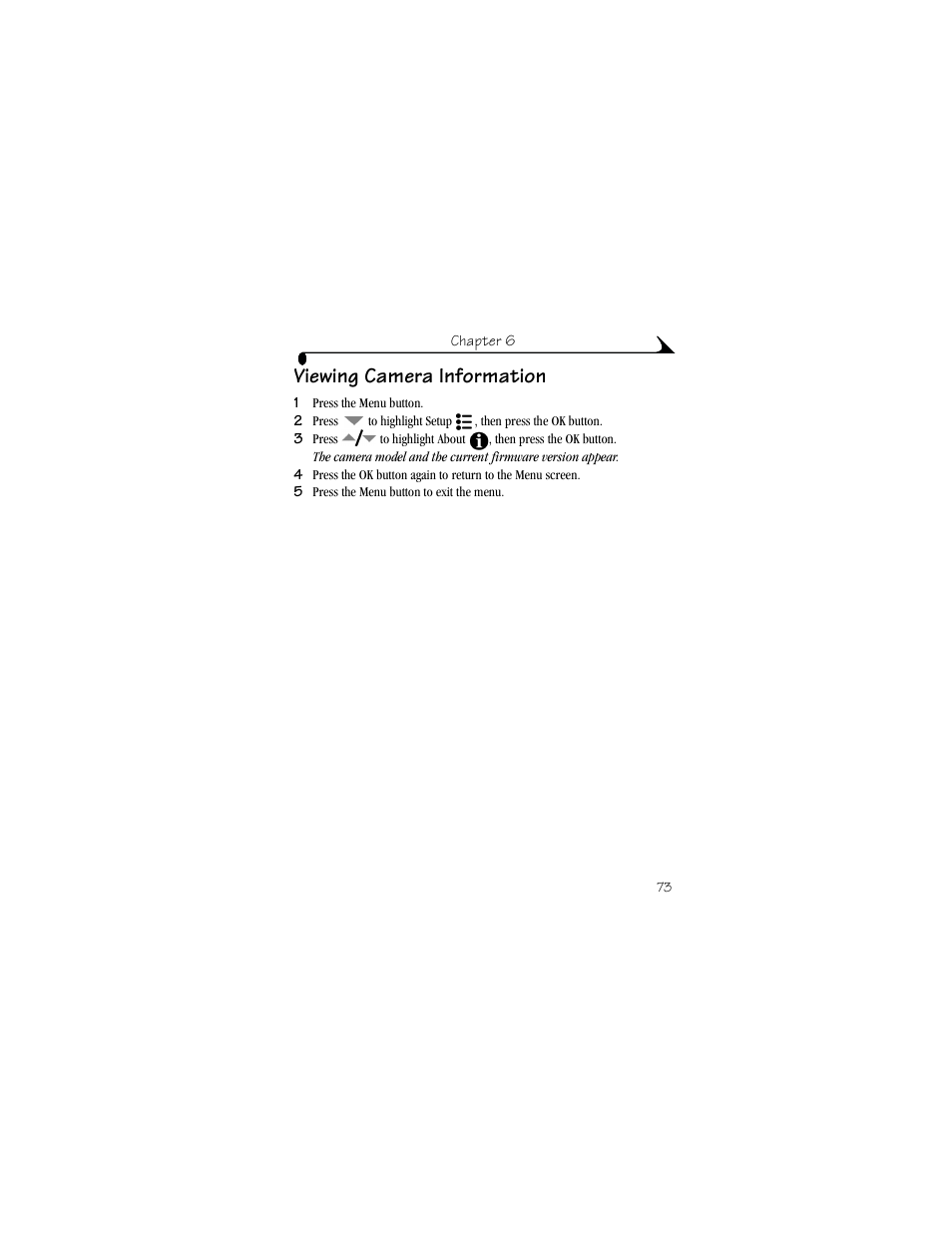 Viewing camera information | Kodak DX6490 User Manual | Page 85 / 142