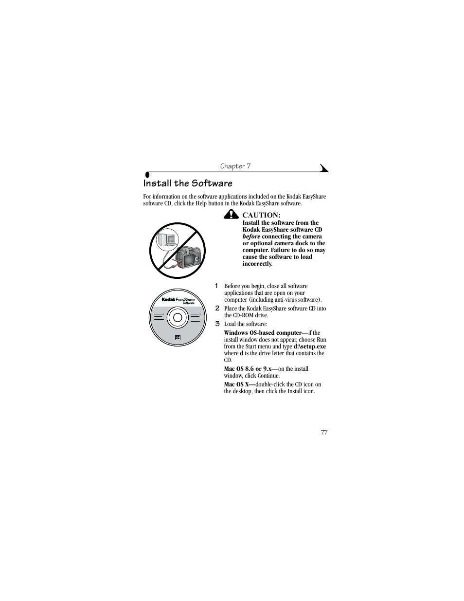 Install the software | Kodak DX6490 User Manual | Page 89 / 142