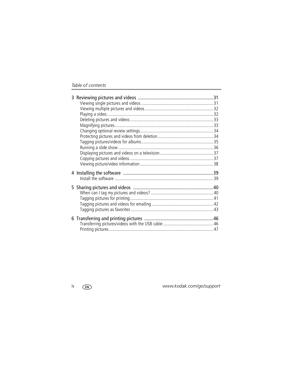 Kodak Z730 User Manual | Page 6 / 79