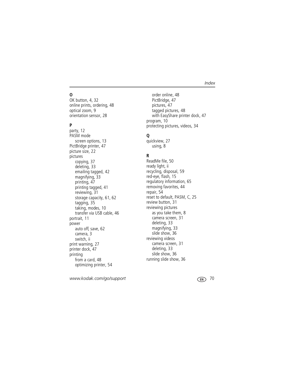 Kodak Z730 User Manual | Page 77 / 79