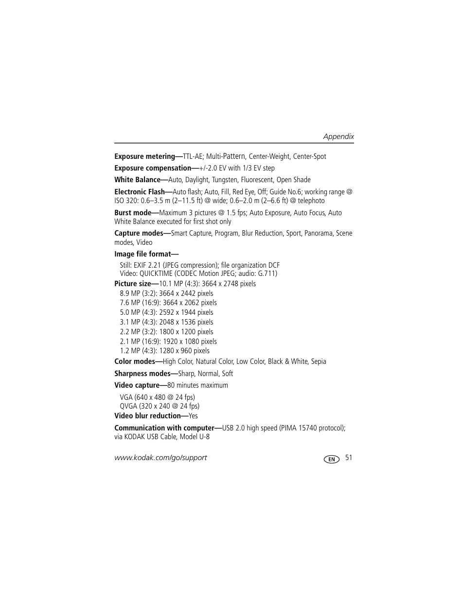Kodak M340 User Manual | Page 57 / 71