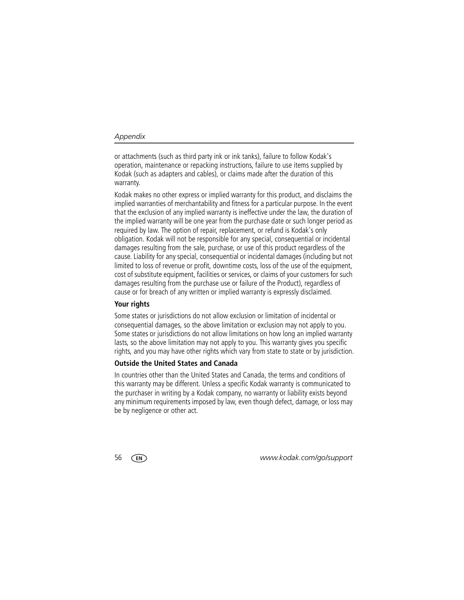 Kodak M340 User Manual | Page 62 / 71