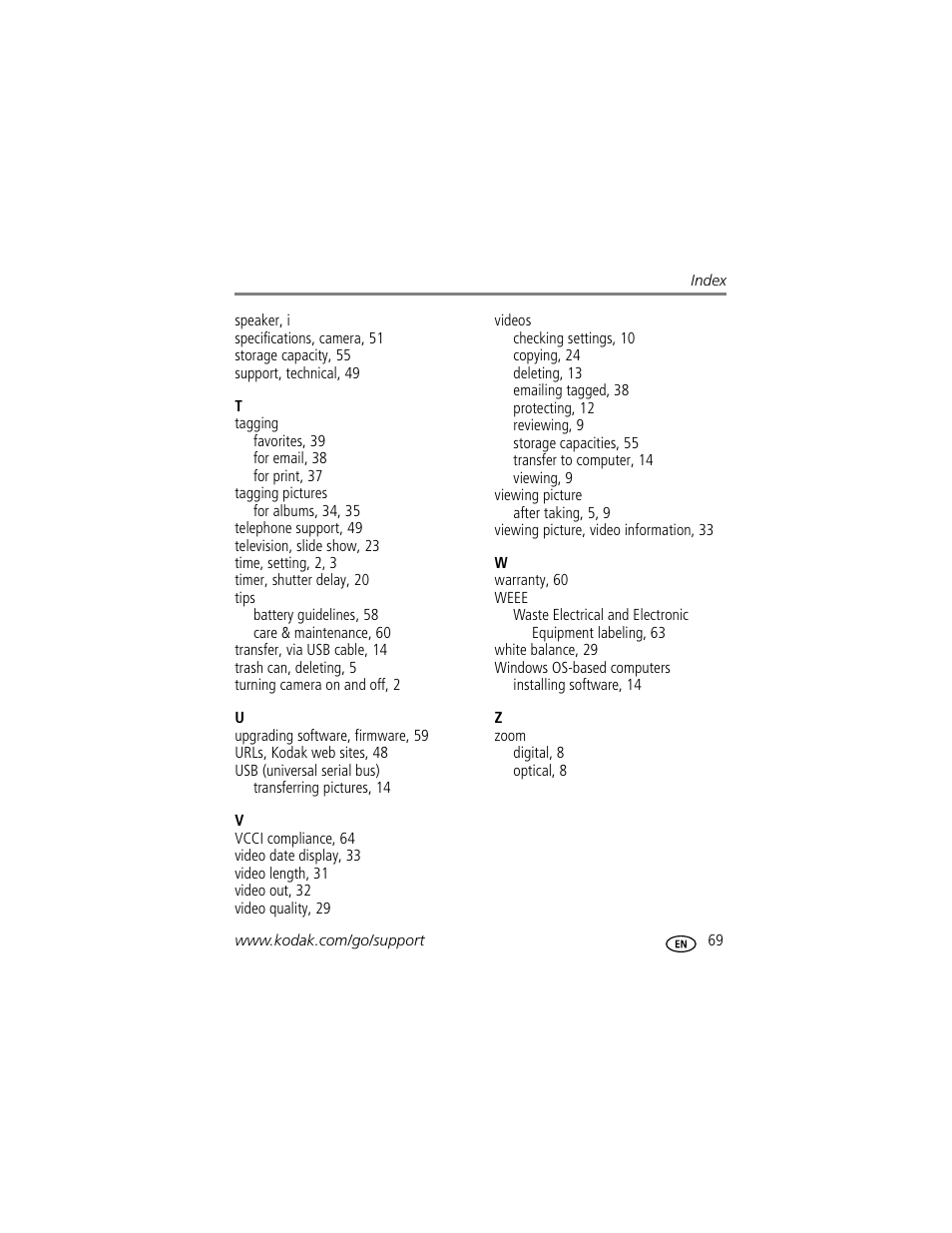 Kodak CD33 User Manual | Page 75 / 75