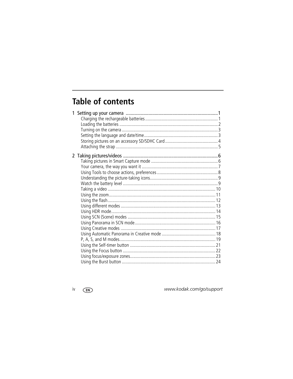 Kodak MAX Z990 User Manual | Page 6 / 84