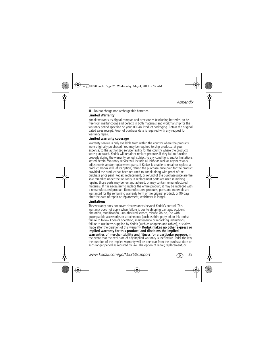 Kodak M5350 User Manual | Page 25 / 28