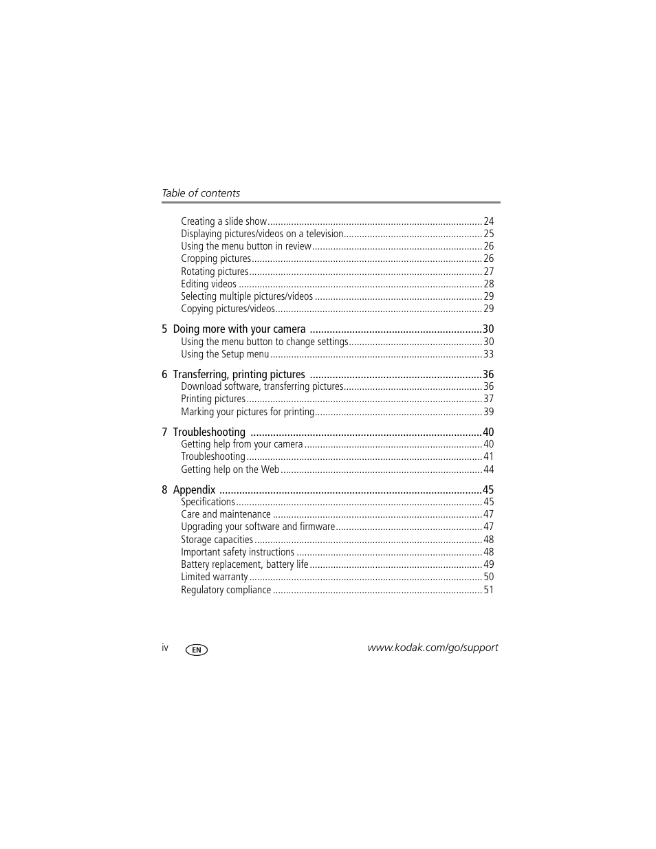 Kodak CD44 User Manual | Page 6 / 65