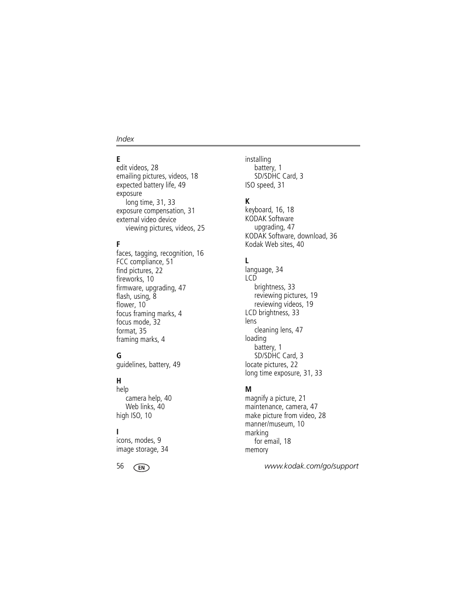 Kodak CD44 User Manual | Page 62 / 65