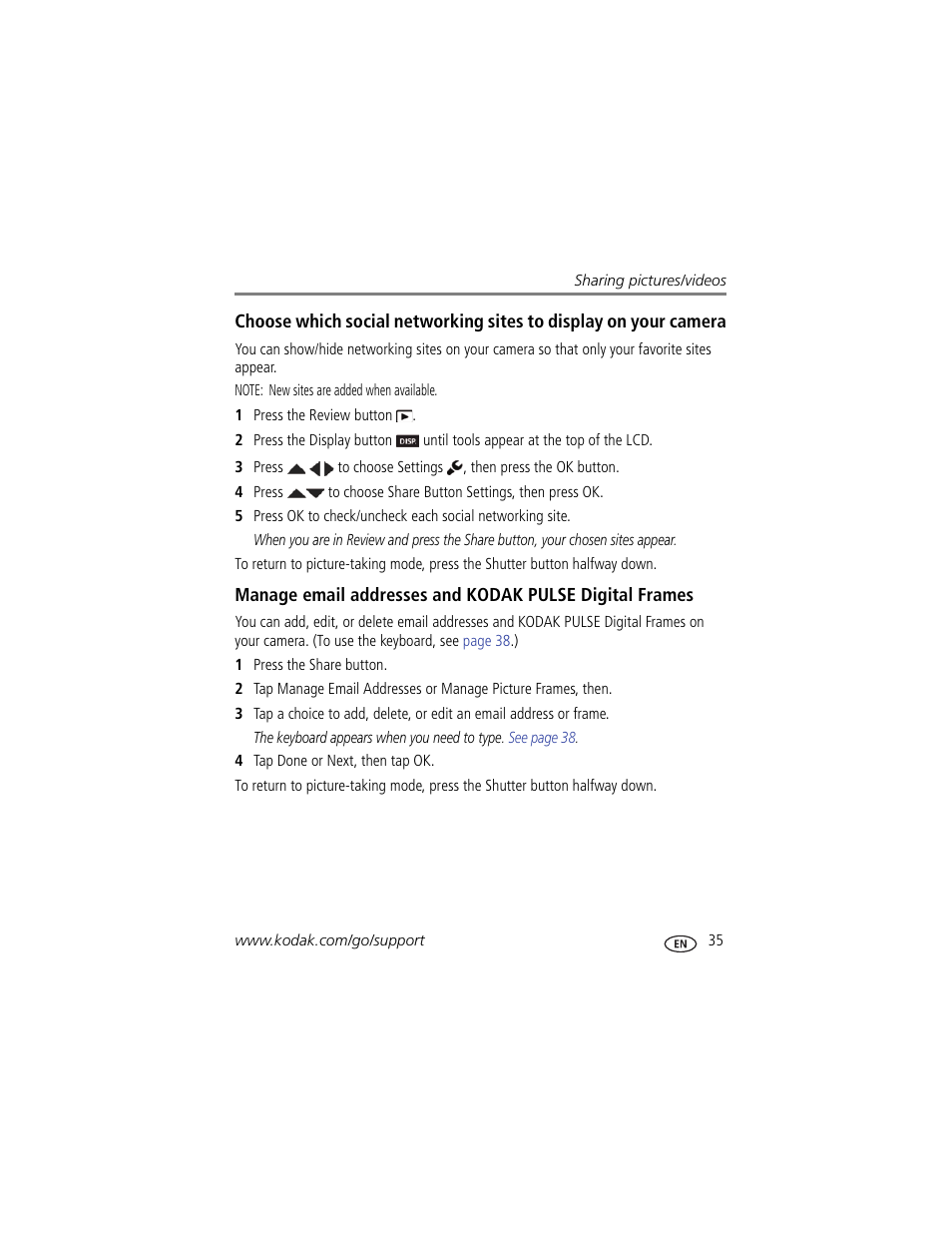 Kodak M5350 User Manual | Page 41 / 70