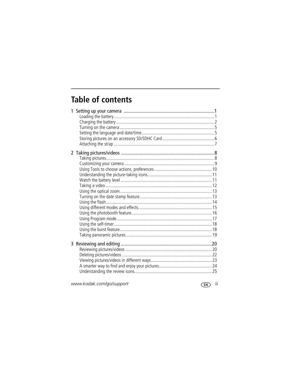 Kodak M5350 User Manual | Page 5 / 70