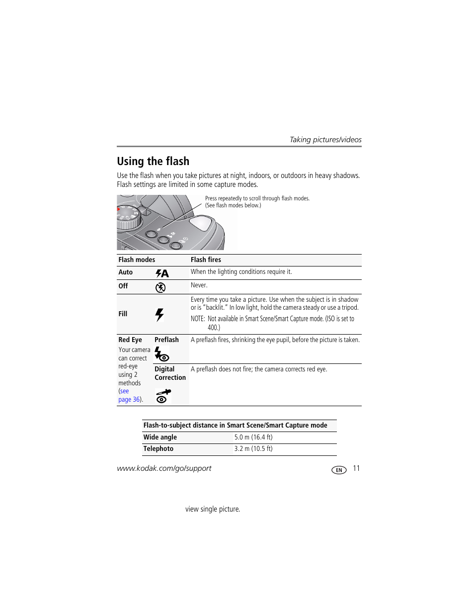 Using the flash | Kodak Z1015 IS User Manual | Page 17 / 77