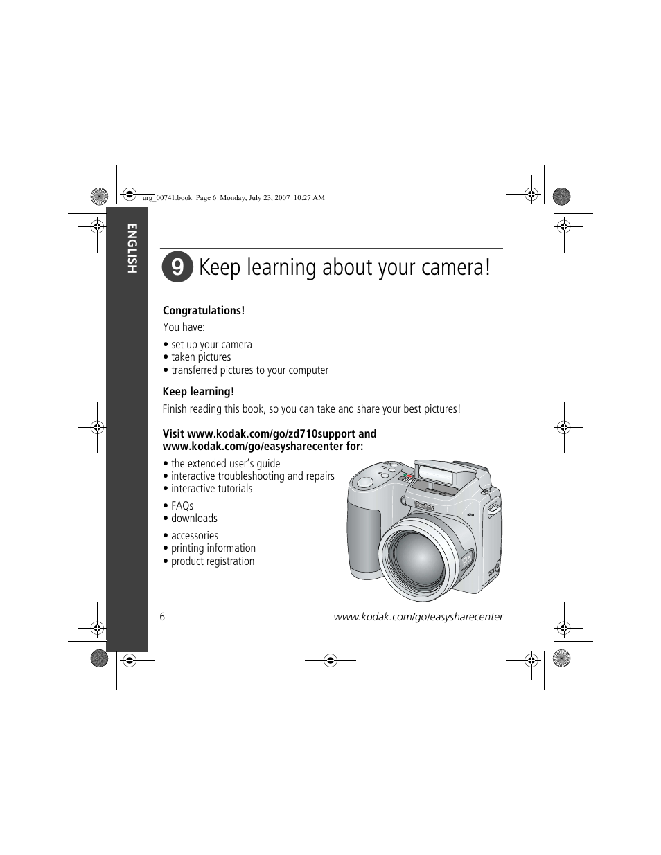 Keep learning about your camera | Kodak ZD710 User Manual | Page 6 / 26