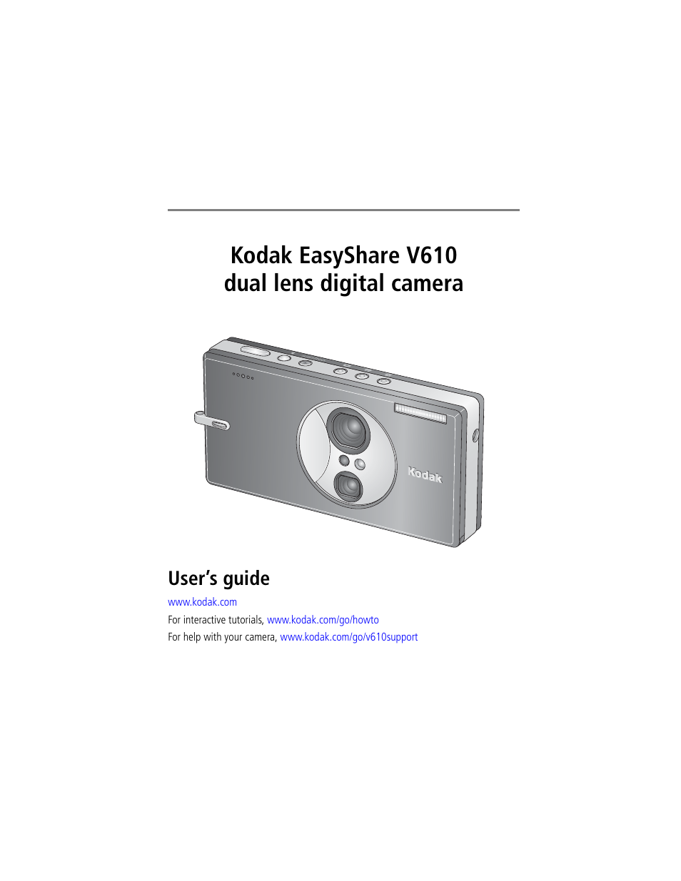 Kodak V610 User Manual | 87 pages