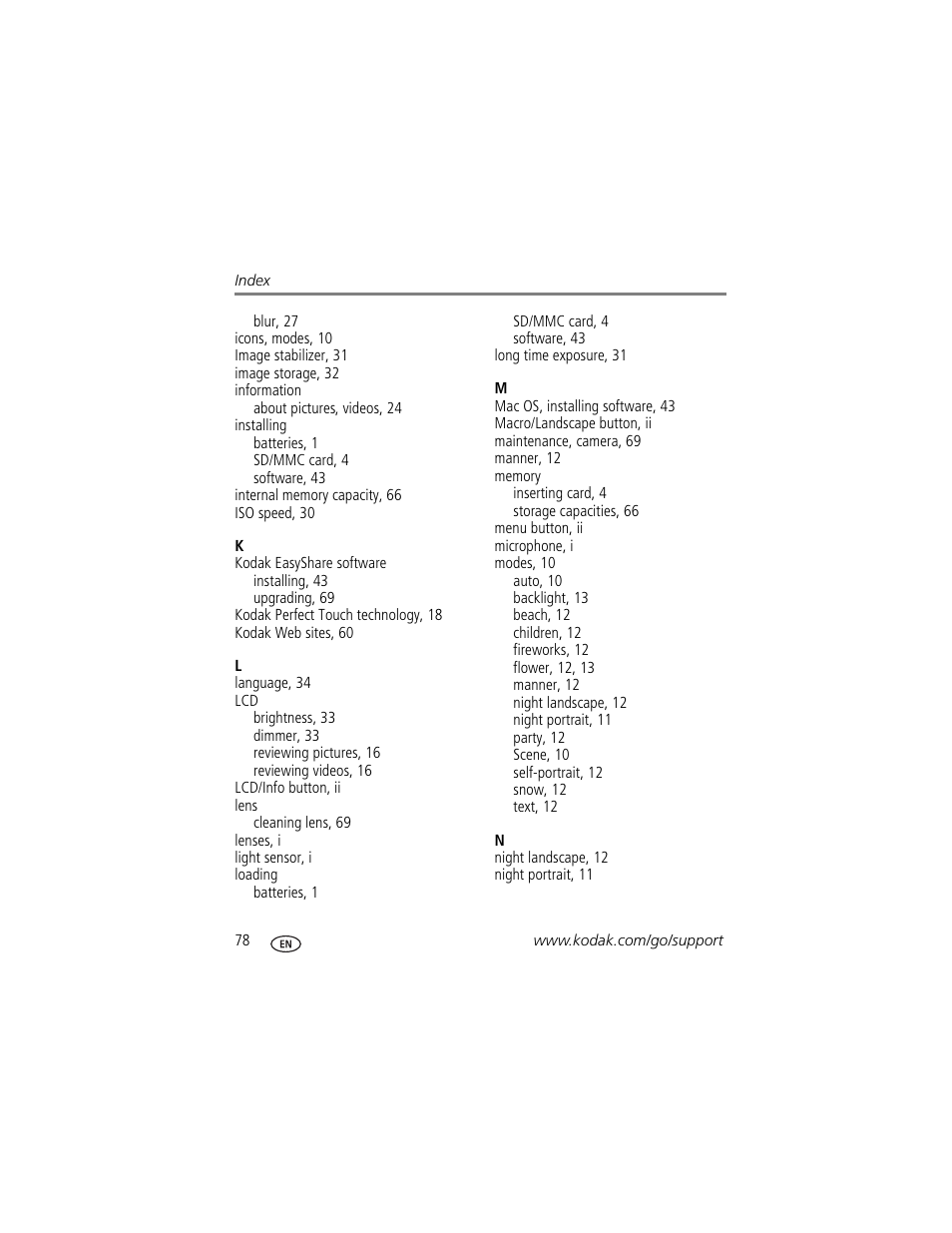 Kodak V610 User Manual | Page 84 / 87