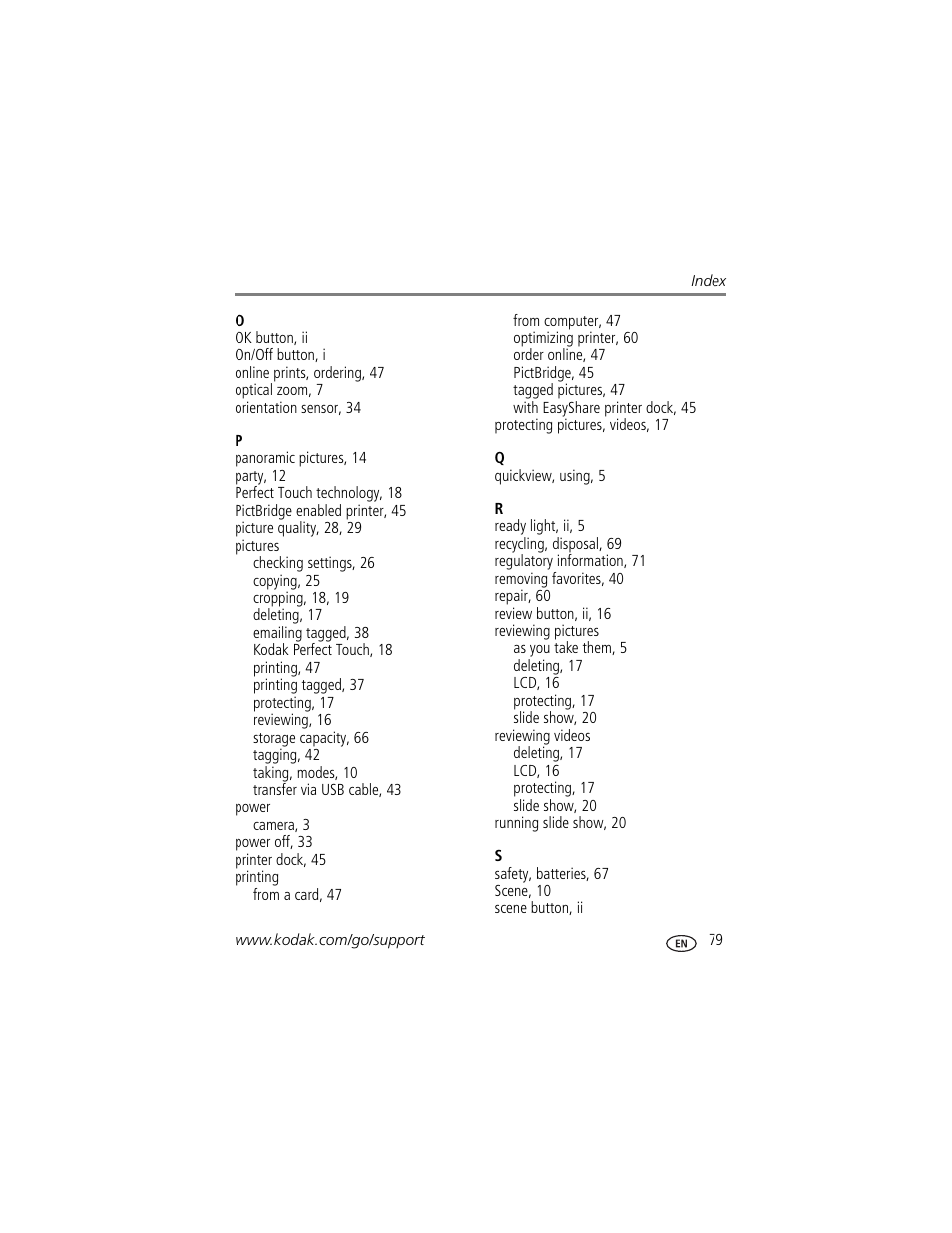 Kodak V610 User Manual | Page 85 / 87