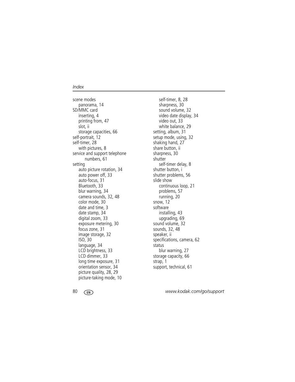 Kodak V610 User Manual | Page 86 / 87