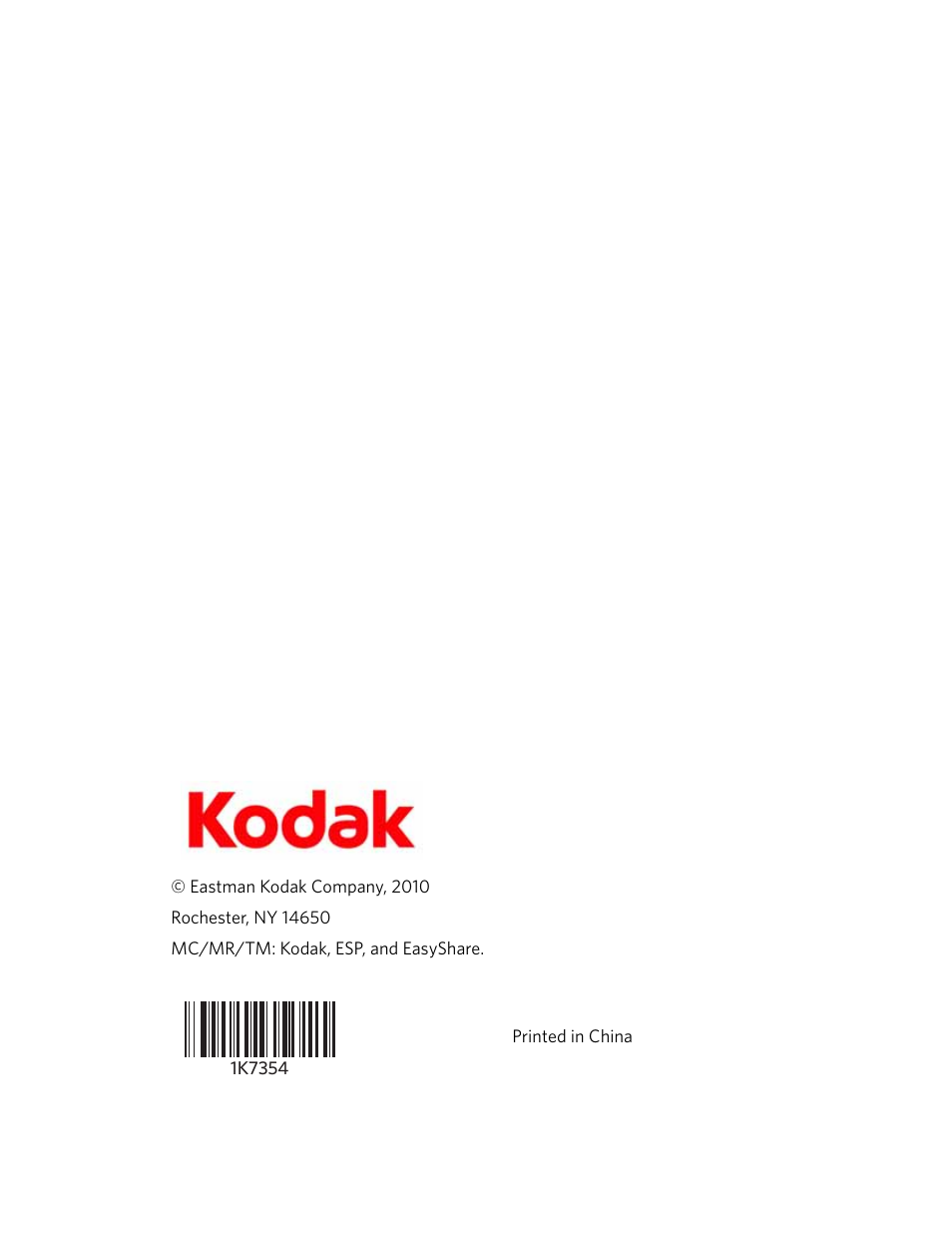 Kodak ESP C315 User Manual | Page 20 / 20