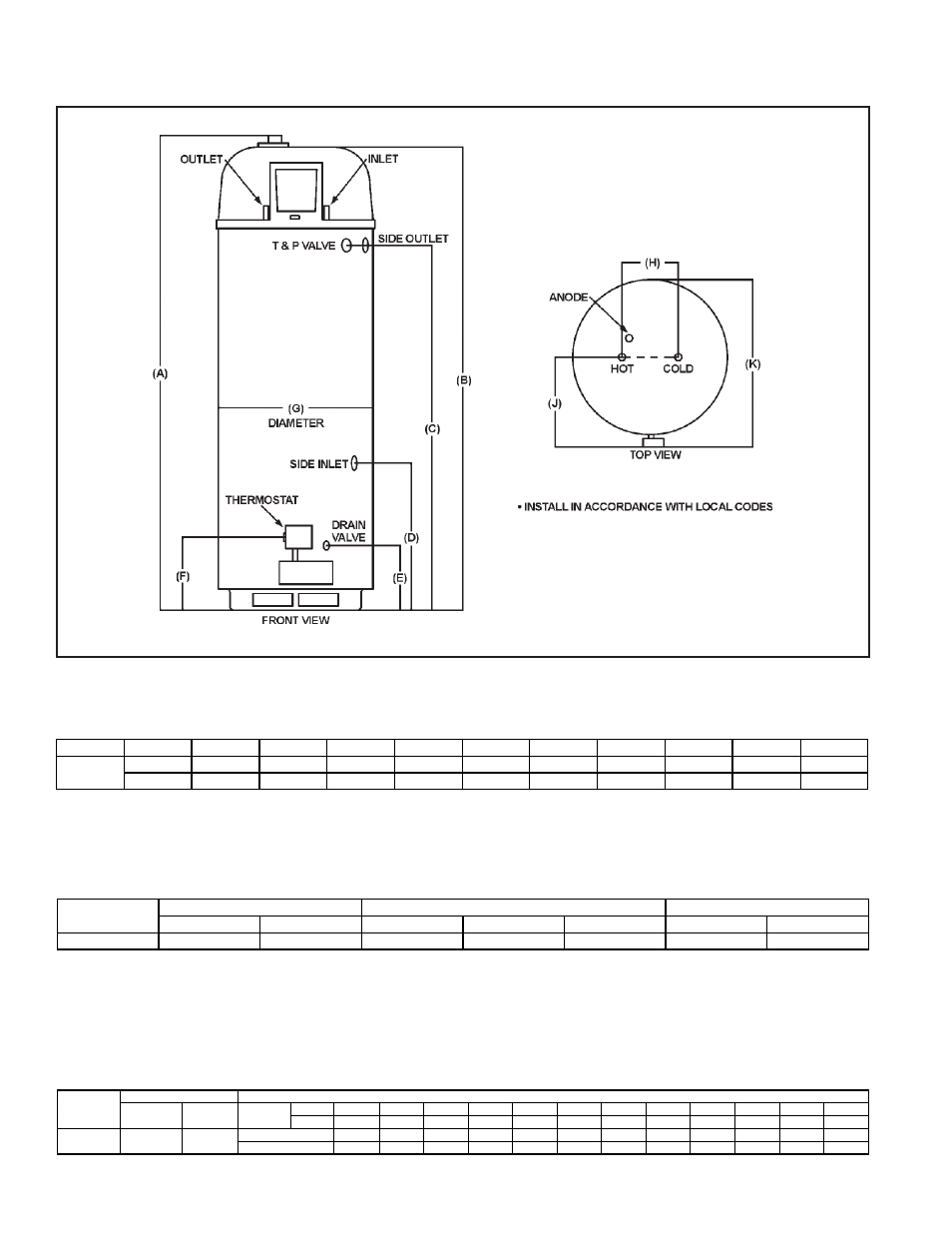 Rough-in-dimensions | A.O. Smith BTX-80 User Manual | Page 2 / 24